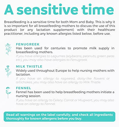 USDA Organic Lactation Supplement - Increase Milk Supply with Herbal Breastfeeding PURE COUS supplements