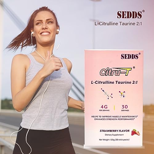 SEDDS L-Citrulline Taurine 2:1, Strawberry-Flavored L Citrulline Powder Citrulline Supplements SEDDSUS supplements