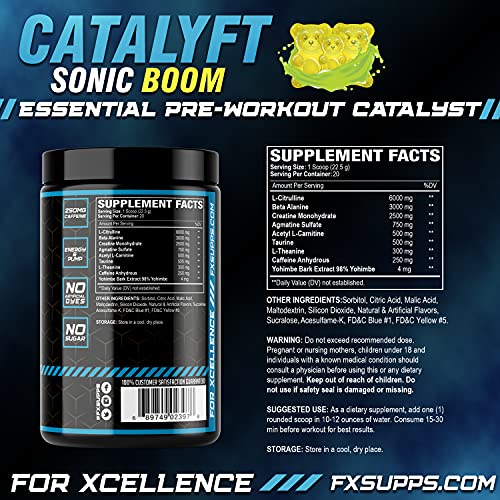 FX Supps Catalyft Pre-Workout Powder Drink for Men & Women, Sonic Boom | Dietary FXSUPPSAu supplements