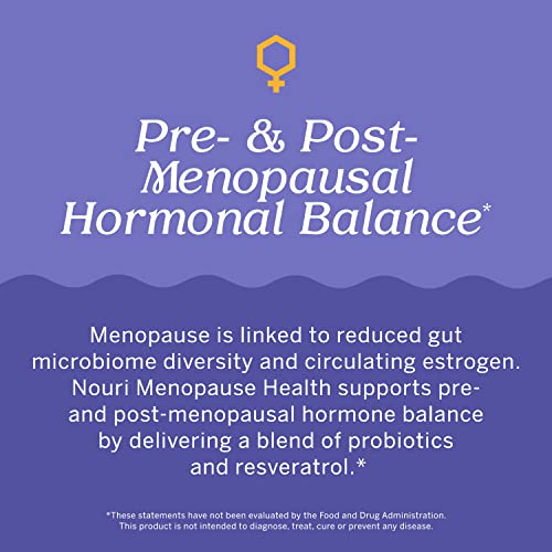 Nouri Menopause Health Probiotic, Menopause Relief for Women - Resveratrol Capsules NouriAu supplements