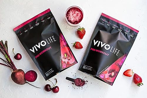 Vivo life - Pre-Workout Energy Drink Supplement, Improve Performance, Guarana Natural Vivo lifeUS supplements