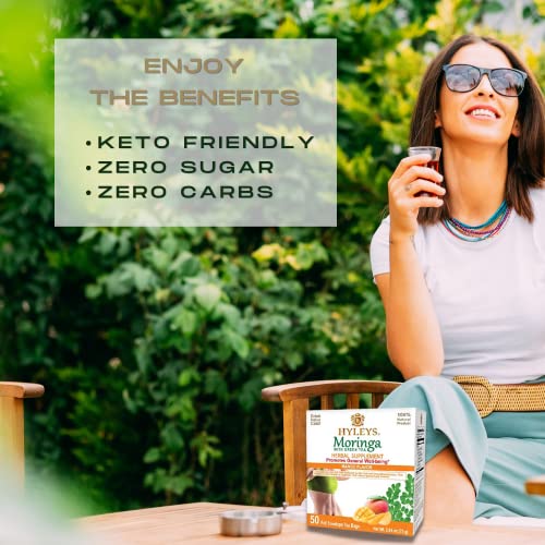Hyleys Tea Moringa Oleifera with Mango Flavor - 50 Tea Bags (6 Pack - 300 Tea Bags total) (Miracle Tree Tea) HYLEYSUS supplements
