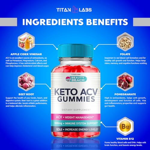 (5 Pack) Beauty Beach Keto ACV Gummies, Beauty Beach Keto ACV Gummies Advanced Titan LabsAu supplements