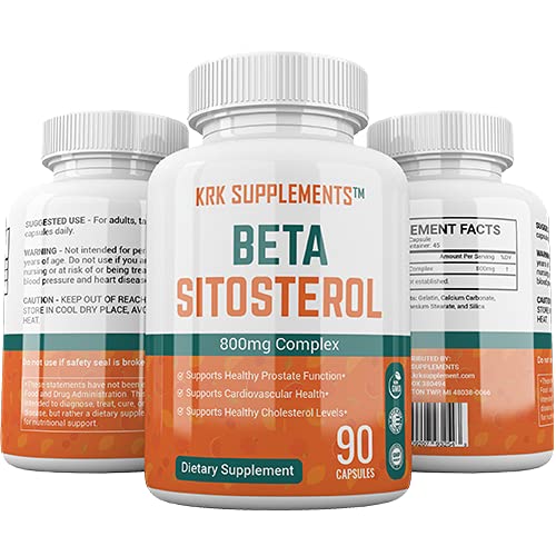 KRK SUPPLEMENTS Bundle Combo for 3 Total Bottles of Beta Sitosterol 800mg KRK SUPPLEMENTSUS supplements