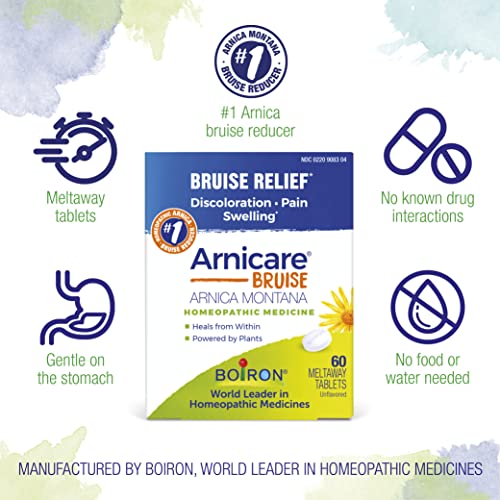 Boiron Arnicare Bruise for Relief of Pain or Swelling from Injuries, and Discoloration of Bruises - 60 Tablets BoironAu supplements