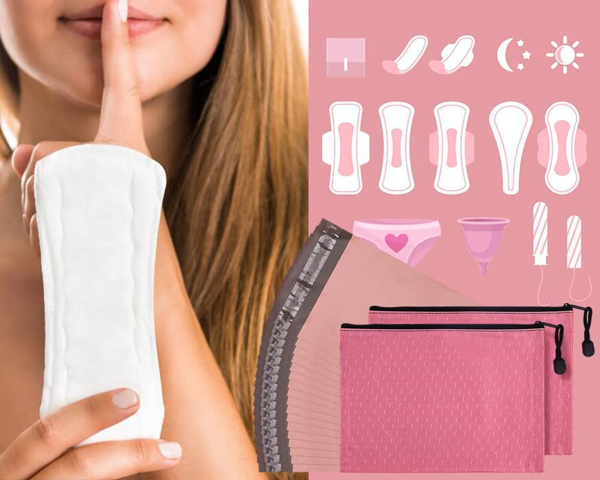 400 pcs Sanitary Napkin Disposal Bags, Feminine Personal Disposal Bags, Pink Feminine Hygiene Disposal HQSLsundAu supplements