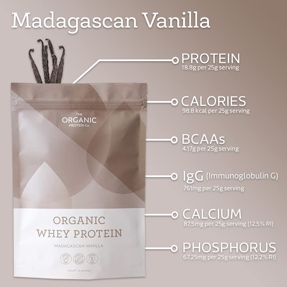 The Organic Protein Co. - Madagascan Vanilla Organic Whey Protein Powder The Organic Protein CompanyAu supplements