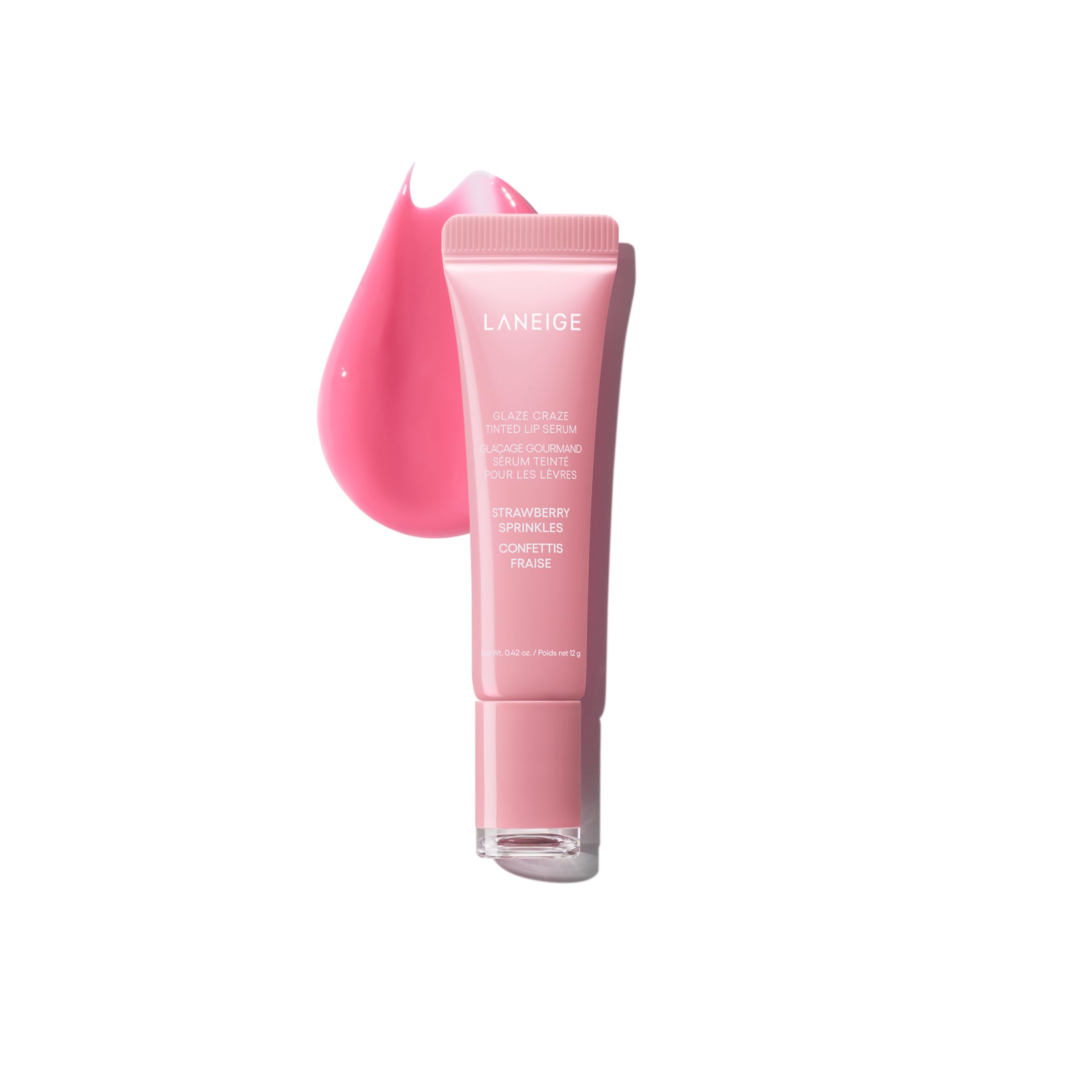 LANEIGE Glaze Craze Tinted Lip Serum, Strawberry Sprinkles: Hydrating Serum for Glossy,Nourished Lips with Plumping Polypeptides,0.42 oz LANEIGEAu supplements