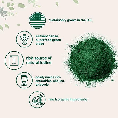 Organic Kelp Powder Supplement, 2lbs | Sustainably US Grown, Raw Ascophyllum Nodosum Micro IngredientsUS supplements