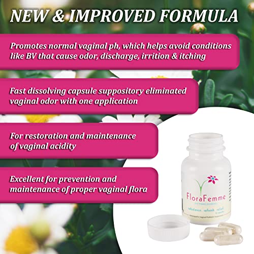 FLORAFEMME - pH Vaginal Probiotics Suppository - Supports pH Balance of Yeast & Bacteria FLORAFEMMEAu supplements