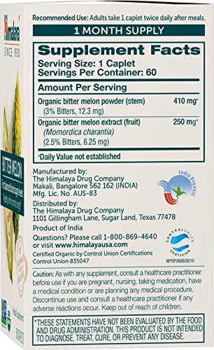 Himalaya Organic Bitter Melon for Glucose Metabolism, 660 mg, 60 Caplets, 1 Month Supply HimalayaUS supplements