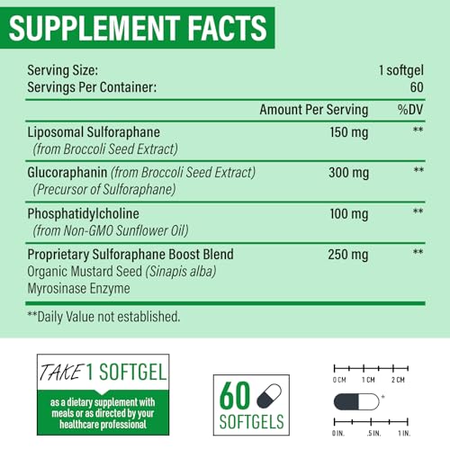 Osasuna Liposomal Sulforaphane 450MG, Maximum Absorption,180 Softgel OsasunaUS supplements