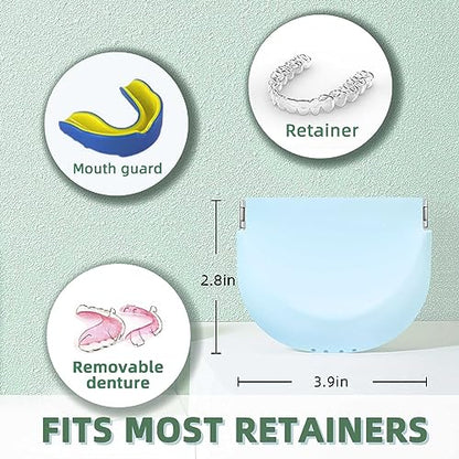 Silicone Retainer Case Soft Upgraded Cute Aligner Case Slim Partial Denture Case Container UZKEWUS supplements