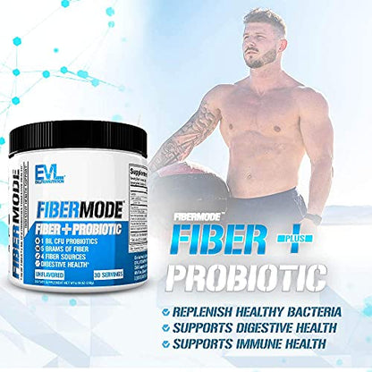Evlution Nutrition FiberMode Fiber Plus Probiotic - 5 Grams of Fiber, Digestive Health EvlutionUS supplements