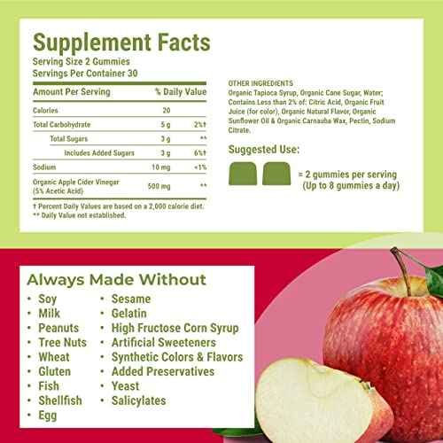 Hyland's Naturals Organic Apple Cider Vinegar Blast Gummies, Digestive Health Suppor Hyland'sUS supplements