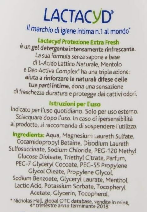 intimate wash fresh 200 ml by Lactacyd LactacydAu supplements