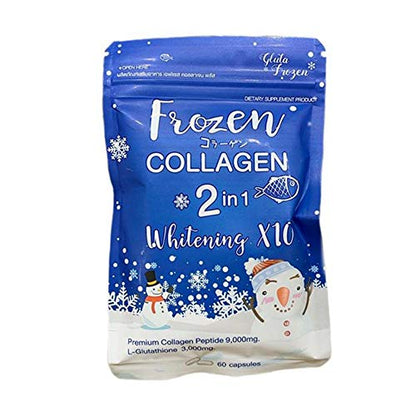 Frozen Collagen 2 in 1 Premium Collagen Peptide & Glutathione, 60 Capsules Frozen CollagenUS supplements