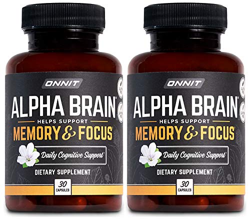 ONNIT Alpha Brain (60ct) - Over 1 Million Bottles Sold - Premium Nootropic Brain Supple ONNITUS supplements