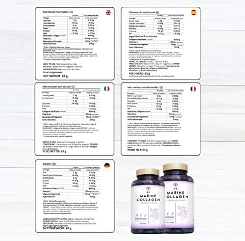 Marine Collagen with Hyaluronic Acid for Skin Care, Hair Care, Joints. Magnesium, Vitamin C. Hydrolysed Collagen Supplements N2 Natural NutritionAu supplements