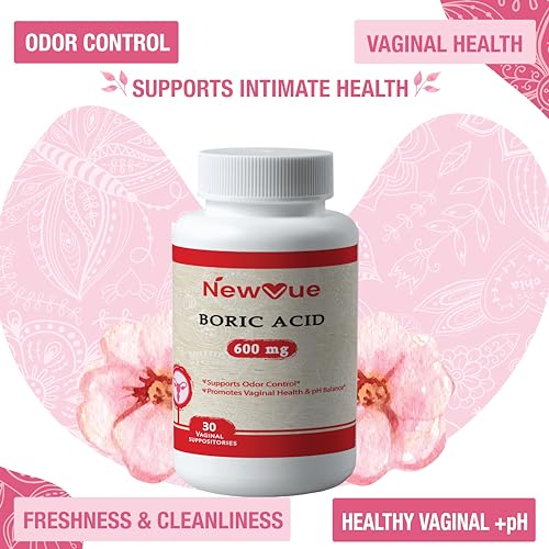 NewVue Boric Acid Vaginal Suppositories - 100% Pure Made in USA - Intimate Health Support (30 Count) NewVueAu supplements