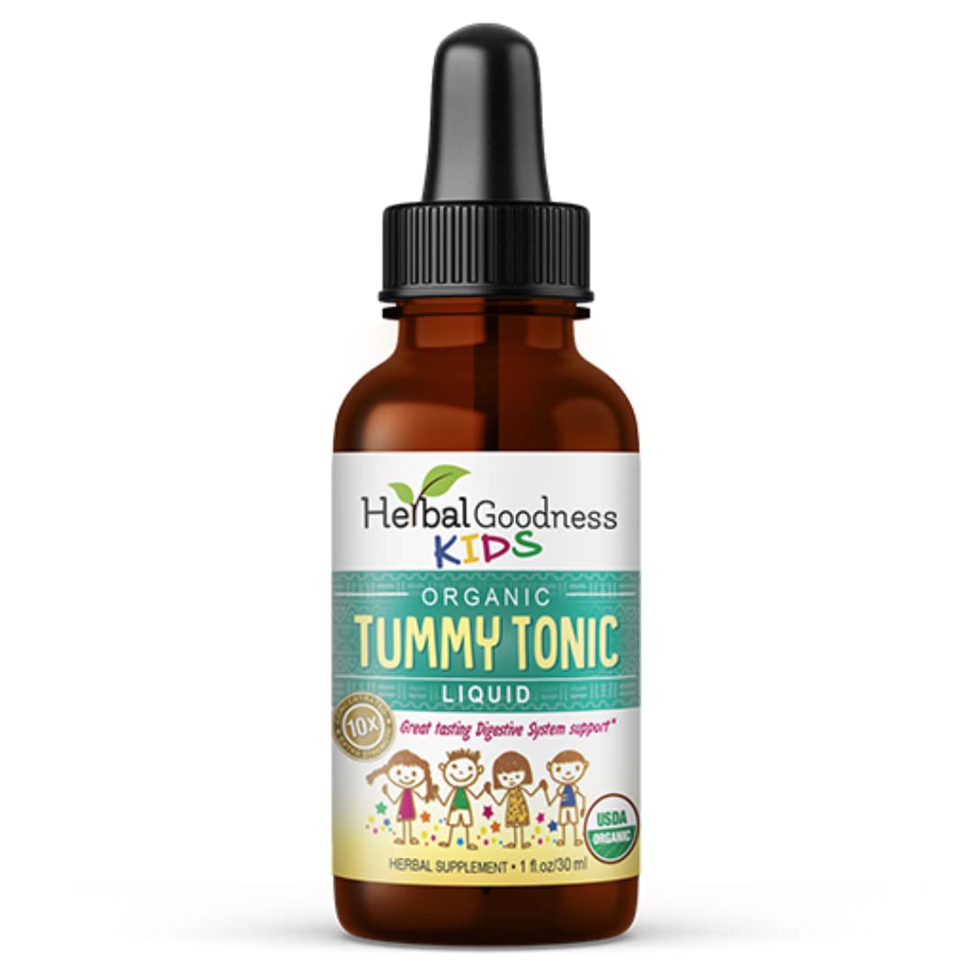 Kids Tummy Support Tonic Liquid Extract, Tasty Digestive System Support Supplement for Kids -1oz - Herbal Goodness Herbal GoodnessAu supplements