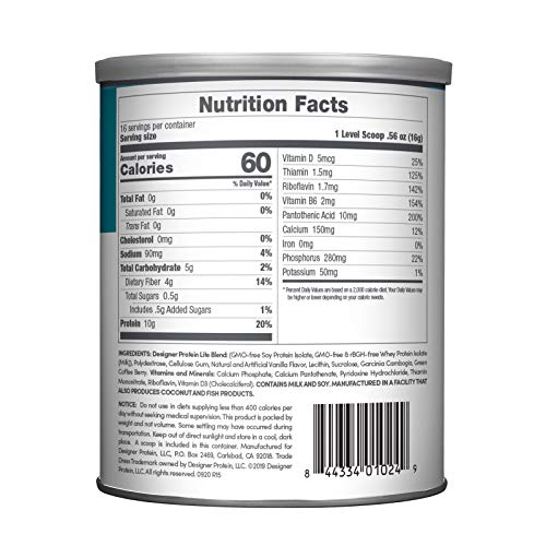 Designer Wellness, Designer Lite, Low Calorie Natural Protein, Prebiotic Fiber, Key Vitamins Designer ProteinUS supplements