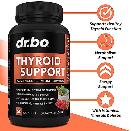 Thyroid Support for Women & Men Supplement - Natural Metabolism, Mood & Energy Enhancer DR. BOUS supplements