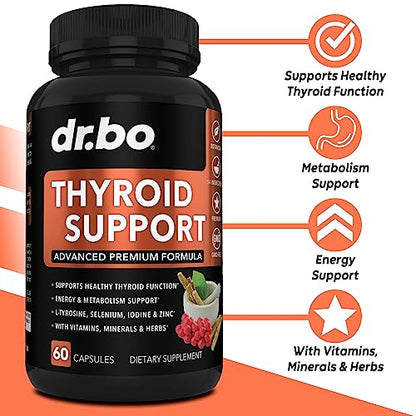 Thyroid Support for Women & Men Supplement - Natural Metabolism, Mood & Energy Enhancer DR. BOUS supplements