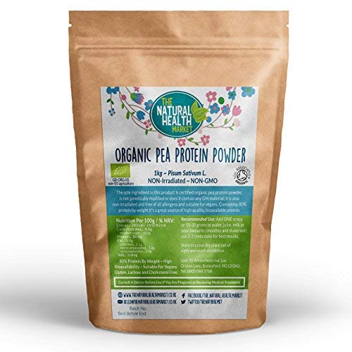 Organic Pea Protein Powder 1kg by The Natural Health Market • 80% Vegan Protein The Natural Health MarketAu supplements