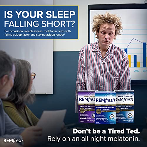 REMfresh 2mg Advanced Melatonin Sleep Aid Supplement (36 Caplets) REMfreshUS supplements