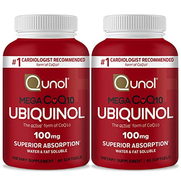 Qunol Ubiquinol CoQ10 100mg Softgels, Mega Ubiquinol 100mg - Superior Absorption QunolUS supplements