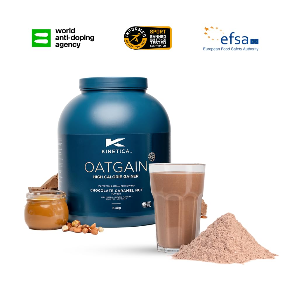 Kinetica OatGain Weight Gainer 600+ Calories & 47g Protein per Serving, 2.4 kg KineticaAu supplements
