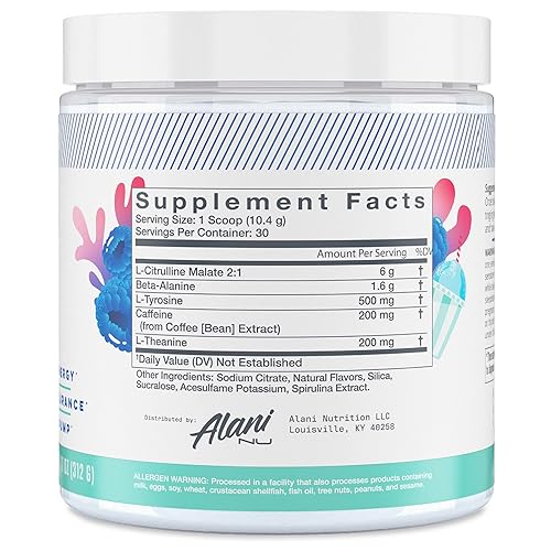 Alani Nu Pre Workout Powder | Amino Energy Boost | Endurance Supple Alani NuAu supplements