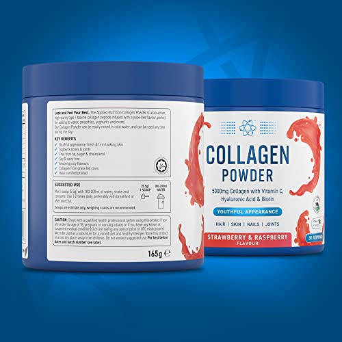 Applied Nutrition Collagen Powder - Strawberry & Raspberry Flavour - 5000mg Hydrolysed Bovine Flavoured Collagen Applied NutritionAu supplements