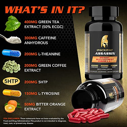 Spartasport Assassin Weight Management Formula - Weight Loss Pills for Women Men SpartasportUS supplements