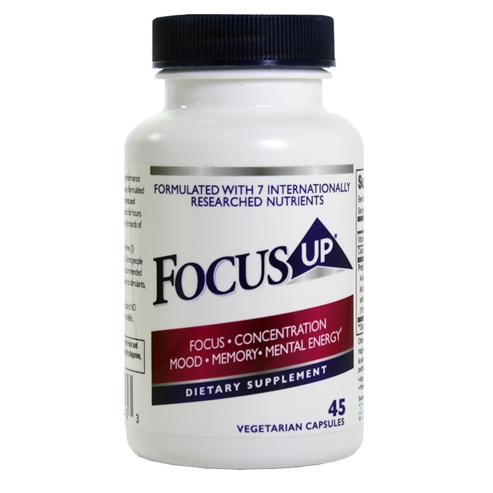 FocusUP Brain & Energy Support Supplement – Natural Nootropic Capsules with Acetyl L-Carnitine, Rhodiola, DMAE & Huperzine-A | Supports Focus, Memory, Mood & Mental Clarity | 45 Sugar-Free Capsules XoomaAu supplements