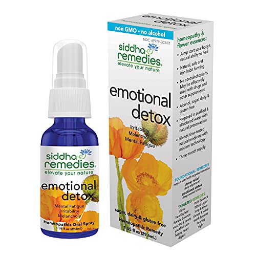 Siddha Remedies Emotional Detox Homeopathic Oral Spray for Melancholy, Irritability SiddhaAu supplements