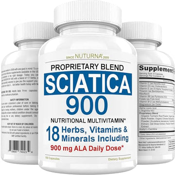 Sciatica Supplement with 900 mg Alpha Lipoic Acid - Sciatic Nerve Support NuturnaUS supplements