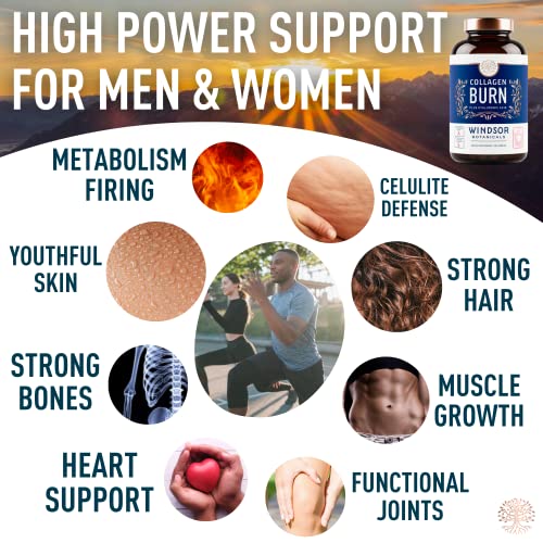 Thermogenic Multi Collagen Burn Capsules - Hydrolyzed Multi Collagen Complex Types WINDSOR BOTANICALSUS supplements