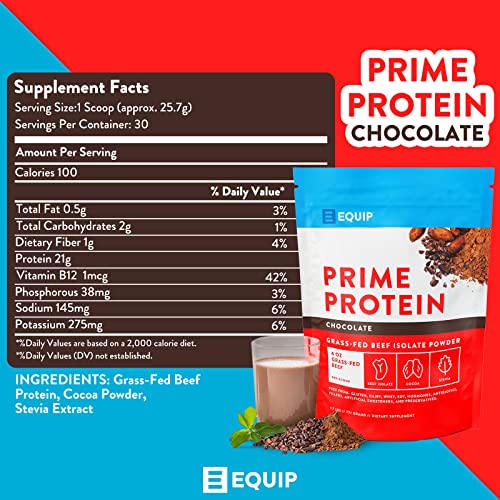 Equip Foods Prime Protein - Grass Fed Beef Protein Powder Isolate - Paleo and Keto EquipUS supplements