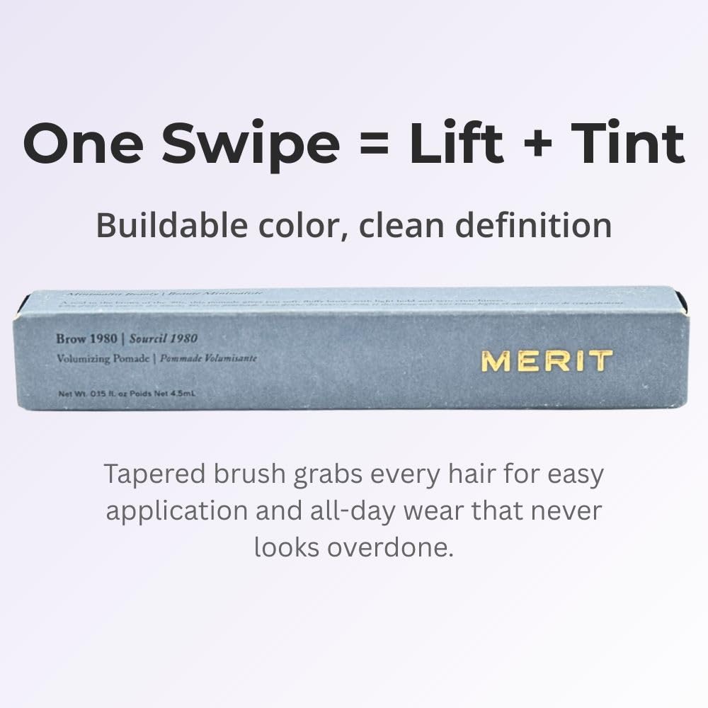 Merit Brow 1980 Volumizing Tinted Eyebrow Gel-Pomade - Taupe - Taupe with Cool Undertones MeritAu supplements