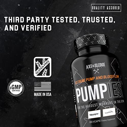 Axe & Sledge Supplements PUMPIES Nitric Oxide Booster with VasoDrive-AP and Nitrosigin Axe & SledgeAu supplements