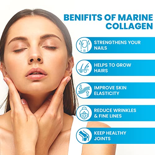 VitaZam Marine Collagen Liquid 10000mg with Hyaluronic Acid, Hydrolysed Peptide, Biotin for Hair, Skin, Nails, Joint, and Muscles, 500 ml VitaZamAu supplements