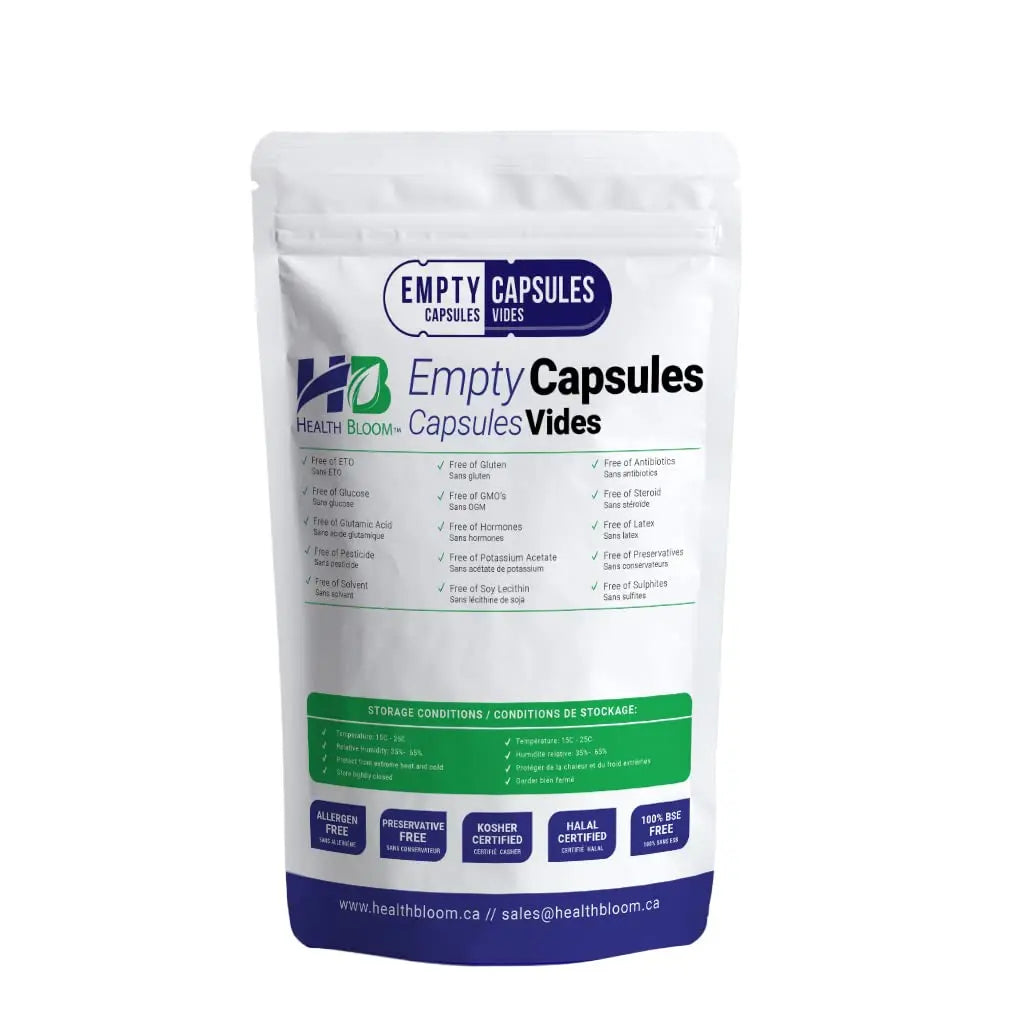 Health Bloom Inc. Empty Vegetable Capsules Size 2 Natural, 1000 Count Health Bloom Inc.nz supplements