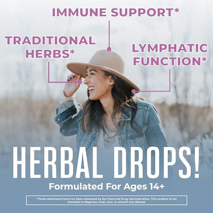 Lymphatic Support Drops | USDA Organic Lymphatic Cleanse Immune Support Supplement MaryRuth OrganicsUS supplements