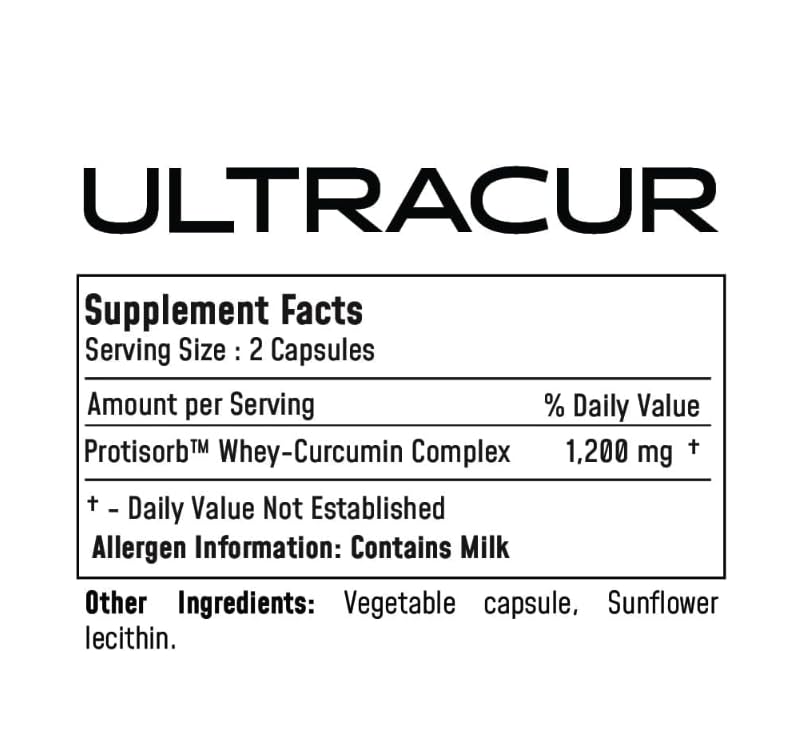 UltraCur Curcumin Complex Supplement - Ultra Bioavailable High Absorption Turmeric Curcumin Supplement for Joint, Muscle & Brain Support - Patented Protisorb for Premium Absorption – 120 Capsules UltraCurAu supplements