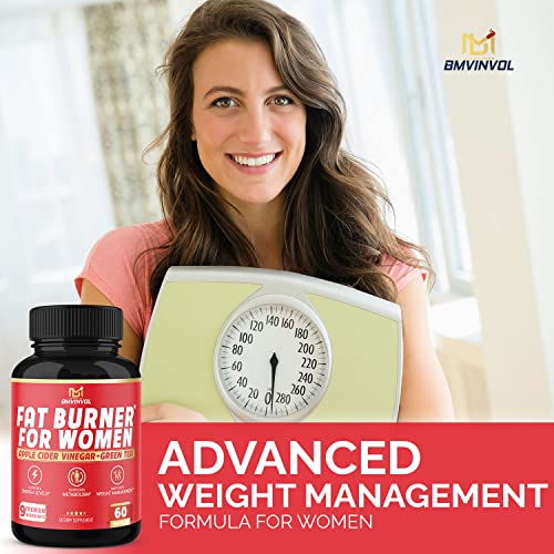 Fat Burner for Women, 9-in-1 Powerful Blend of Apple Cider Vinegar, Green Tea, Garcinia Cambogia BMVINVOLUS supplements