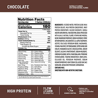 SlimFast Protein Shake, Chocolate- 20g Protein, Meal Replacement Shake SlimFastUS supplements