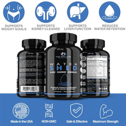 Water Pills Diuretic Water Retention, Liver Detox, Kidney Cleanse, Weight, Swelling THE ENCLARE NUTRITIONUS supplements