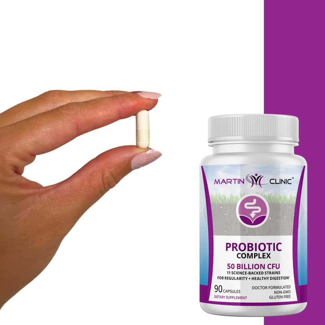 martin clinic Probiotic for Gut Health & Immune Support — Daily Digestive Balance, Bloating Relief & Better Nutrient Absorption — 60 Capsules martin clinicAu supplements